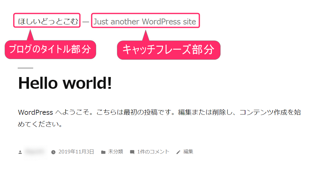 wordpressタイトル確認